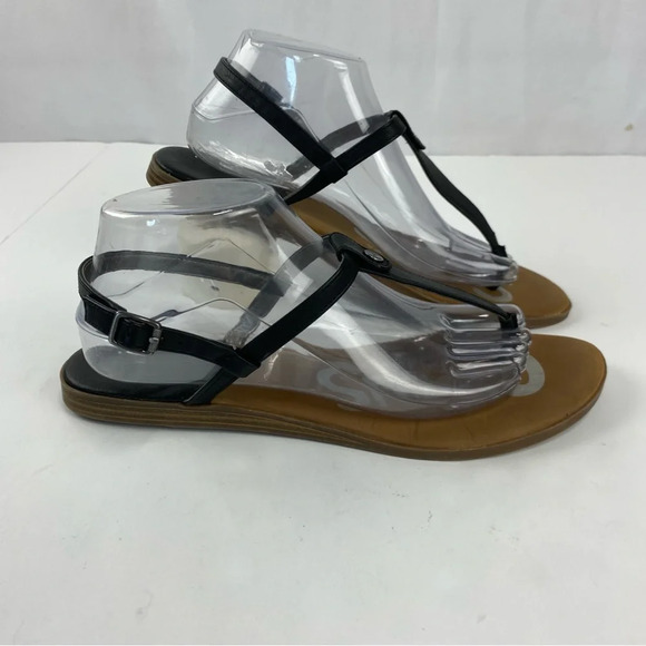 Circus by Sam Edelman Womens 10 Cayden Thong Sandals Black Flat - Picture 1 of 4